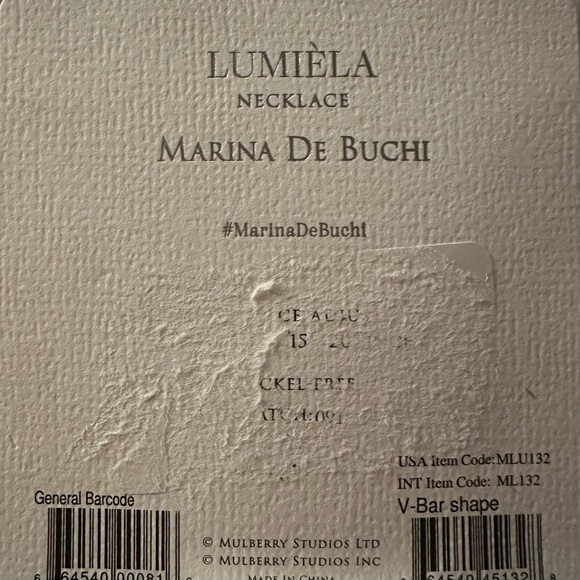 Lumuiela V-Bar Silver Gold-Tone Necklace, 50cm 15” nickel-free - Picture 2 of 2